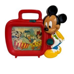 Vintage Disney Mickey Wind-up Music Scroll TV Works